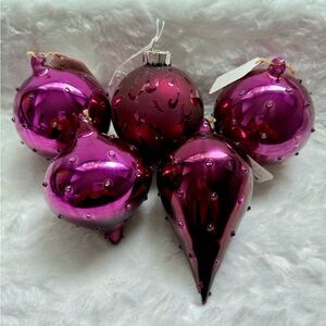 5 Designer Purple Glass Variety Ornament’s Prince Rogers Nelson